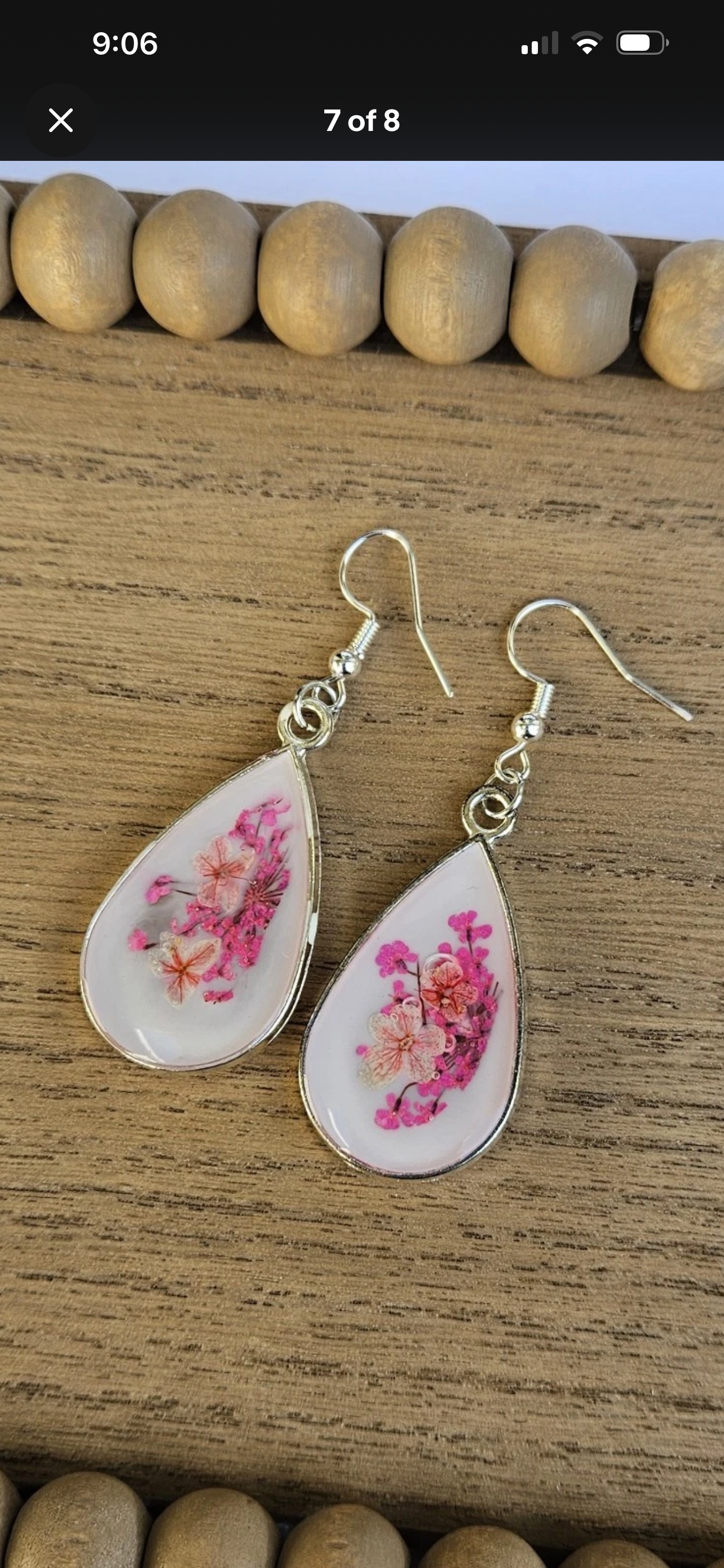 Resin flower earrings Jewelry gift