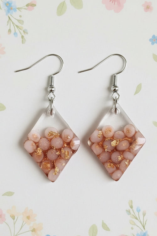 Earrings resin handmade 